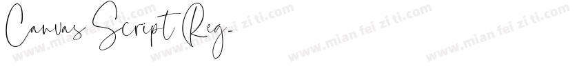 Canvas Script Reg字体转换